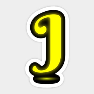 Letter J Letter Art Sticker